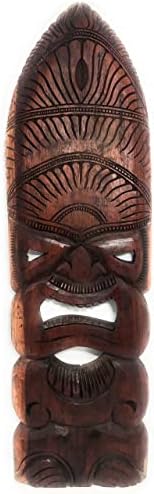 אלוהי הגלישה Tiki Mask 36 - מגולף יד מוכתמת של קוף ידו | rti201590s
